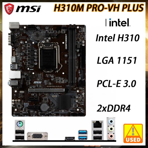 Motherboards LGA 1151 Motherboard MSI H310m ProvH plus LGA 1151inTel H310 DDR4 32 GB VGA PCIE 3.0 SATA III HDMI MICRO ATX für G4900 CPUs