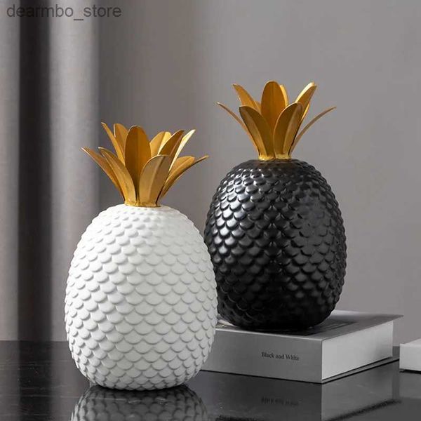 Arti e mestieri in stile europeo a forma di ananas decorazione artigianato simulazione statue di frutta statue creativa simpatica per bambini decorazione per la casa new l49