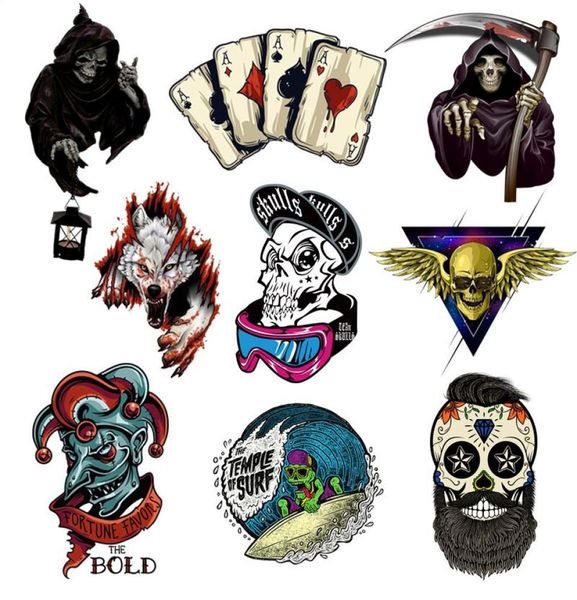 Patch de transferência de calor do crânio de Reaper Grim para roupas Jacket Horror Movie Motorcycle Rock Style Stick para tshirts man8068575