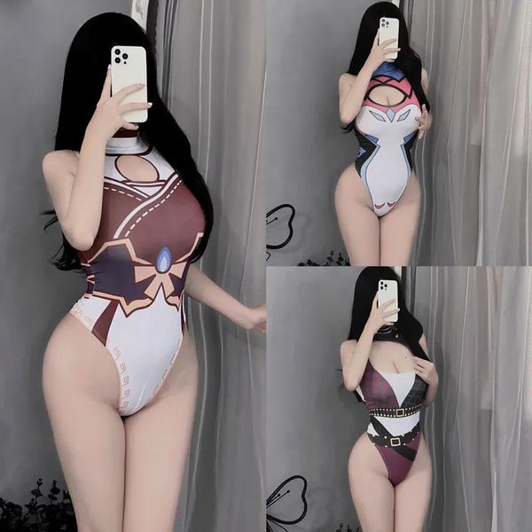 Anime oyunları rol seksi iç çamaşırı kadın vücut yetişkin giyim taytları Japon iç çamaşırı mayo mayo mayoları mayo