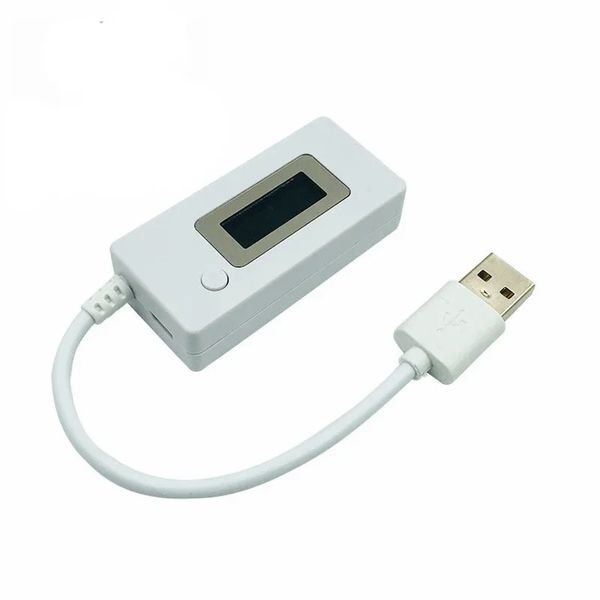 Белый хвост ЖК -подсветка ЖК -дисплей Digital Screen Display USB Ammeter Voltmeter Chapter Detector Detector