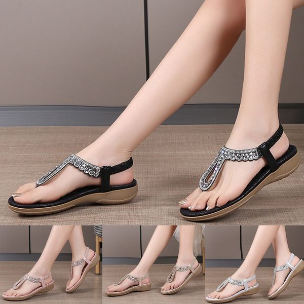 Donne scarpe in suole spesse con sandali diamanti sandali casual bohémien per donne sandali Huarache Donne 9 s sandali da donna 38