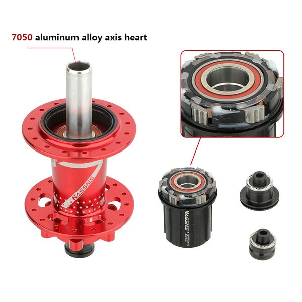 Accessori per bici da strada HASSNS PRO7 MTB Parti quattro Palin 7 8 9 10 11 12 Velocità 32H Cubo 120 Sound 6 Pawl Hub Ratchet Hg Disc Brake