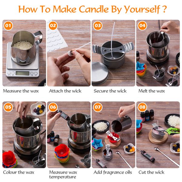 DIY CANDLE KIT набор соевые бобовые восковые свечи припасы ручной работы ароматерапия пчелиных кранов