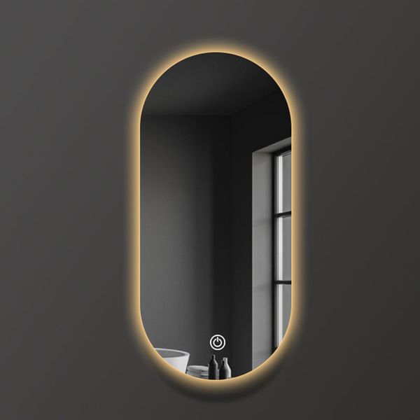 Ovale Wandmontage Spiegel Badezimmer LED LEGED MAKUP MESSUR Kreativ moderne Smart DeKoracyjne Luustra Wohnzimmer Dekoration