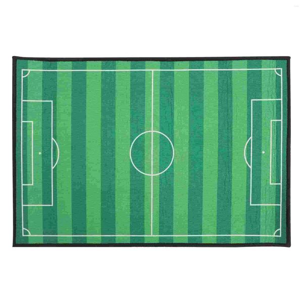 Teppich Dekor Schlittschuh Widerstand Teppich Schlafzimmer haarige Fußballfeldboden Matte Flanell Baby