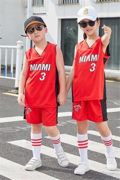 Одежда 23/24 мальчики и девочки Heat 3 баскетбольная майка детская униформа набора начальной школы обучение для учащихся.