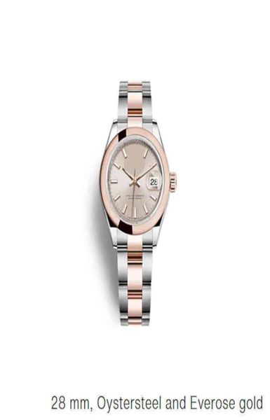 Mulher de luxo Assista AAA Marca DateJust Just 28mm Impermeável punho mecânico automático Rose Gold Relogio feminino7657988