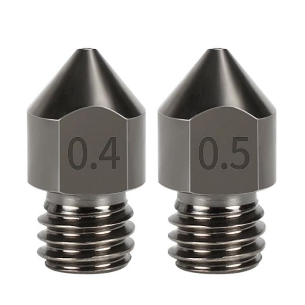 2pcs endurecida aço mk8 bico m6 rosca 3d peças de impressora mk8 bicos para 1,75 mm bico de hotend para cr10 ender 3