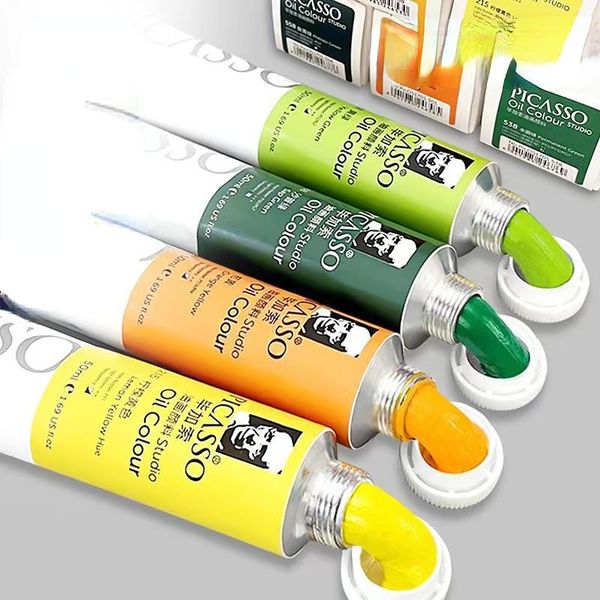 Paint di olio di Picasso 170 ml a tubo singolo olio studentesco entry-level per dipingere e schizzo Special Pigments Formature d'arte