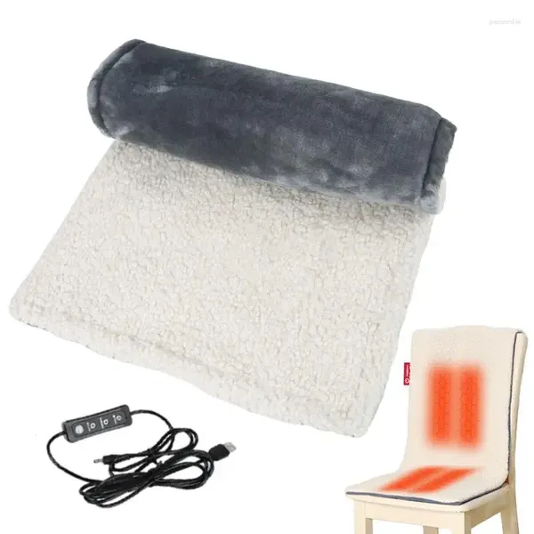 Cobertores Coloque de calor elétrico cobertor aquecido de espessura com 3 modos Máquina lavável Chopse de assento USB de dupla face para o joelho