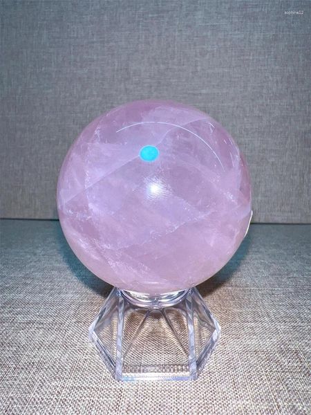 Figurine decorative Starlight Natural Blue Rose Quartz Sphere Forma libera intagliatura Reiki Healing Stone Decorazione squisita