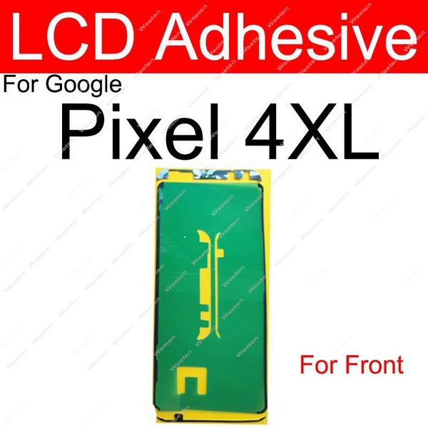 Für Google Pixel XL 2 3 4 5 6 6 Pro 3A 4A 5A 2xL 3xL 4xL LCD -Bildschirmklebeband Heckrückenabdeckungsrahmen Aufkleberkleber Teile