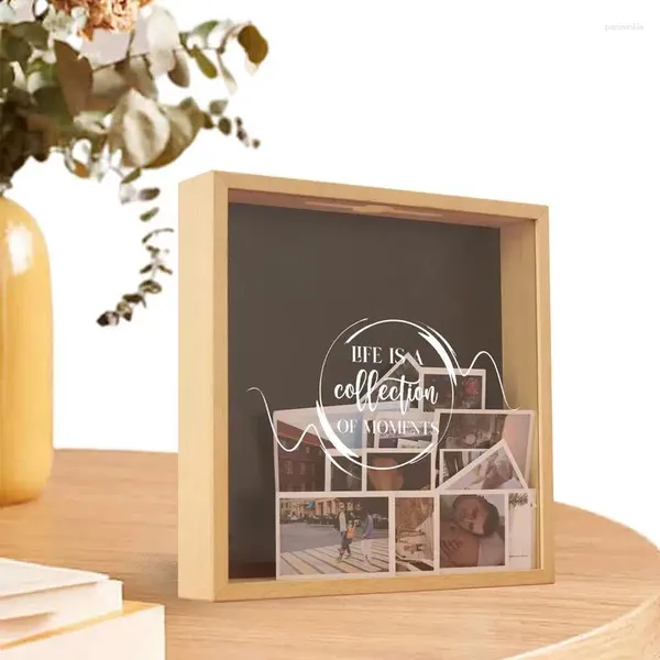 Rahmen Memory Shadow Box PO -Sammlung mit Slot Hochzeit und Jubiläumsgeschenk für ihre Frau Freundin Partner Darstellung