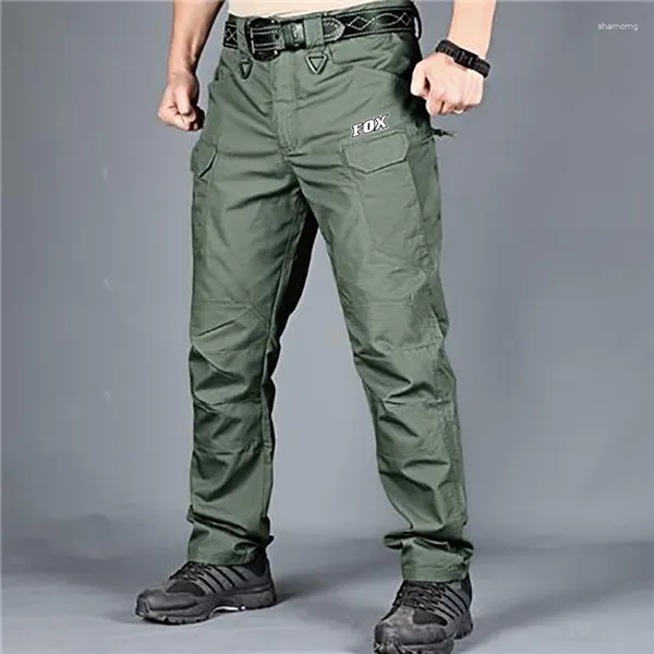 Calças de corrida Pantalon vfoxmtb Bottoms Mountain Bike Motocross Bicicleta Longo Calcões de Campo de Multi-Pocket Camping Ciclismo