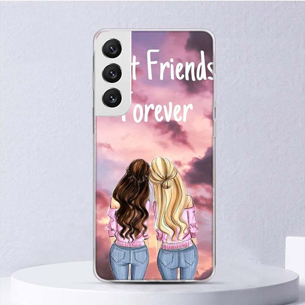 Girls Best Friends Forever BFF Soft Case per Samsung Galaxy M12 M21 M30S M31 M32 M51 M52 Copertina del telefono Nota 8 9 10 + 20 Ultra J4 J