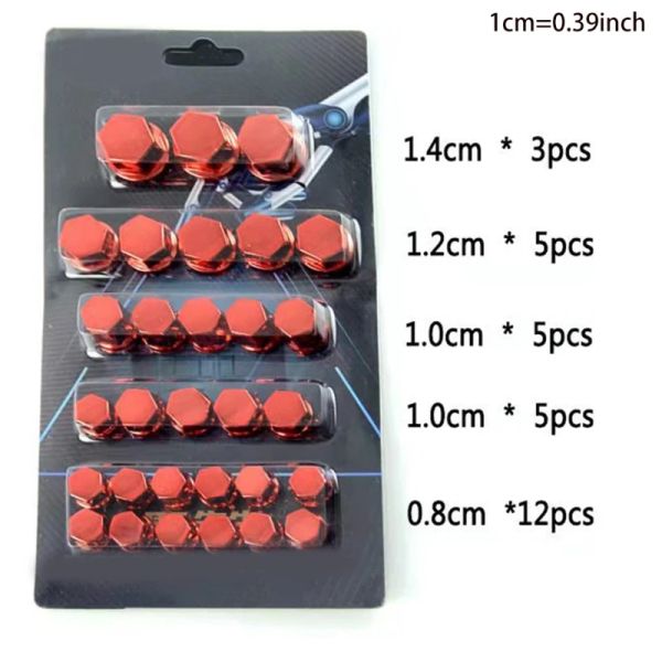 30pcs Anti-Rust Motorcycle Hub Tampa de parafuso Decorativa Tampa de alojamento de parafuso LX0E