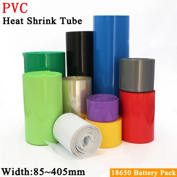 1m Breite 85 mm ~ 400 mm 18650 Lippenbatterie PVC Wärme Schrumpfrohr Schrumpfpackung Isoliert Filmpack Lithium Hülle Kabelhülle