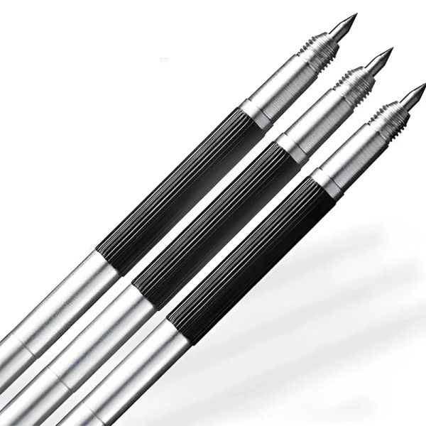 4pcs Çift uçlu Scriber Kalem Uç Tungsten Karbür İşaretleme Kalem Seramik Taş Kabuk Cam Metal İşaretleme Aracı İçin Ahşap Oyma Kalem