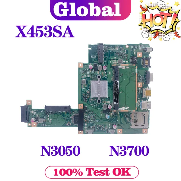 Placa -mãe kefu x453s placa principal para asus x453sa p453sa laptop placa -mãe n3050 n3700 ddr3l rev: 2.0 teste de placa principal ok ok