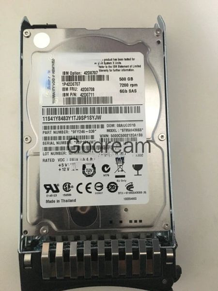 Drives para IBM 42D0707 42D0708 500G 7,2K 6GB SAS 2,5 polegadas Disco rígido ST9500620SSS