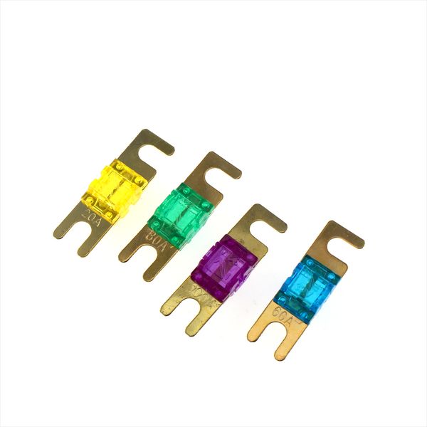 5pcs anl con perno oro fusti di auto trasgredito mini fusibile audio AFS 20A30A50A50A50A70A70A80A100A120A125A150A175A200A 250A Auto