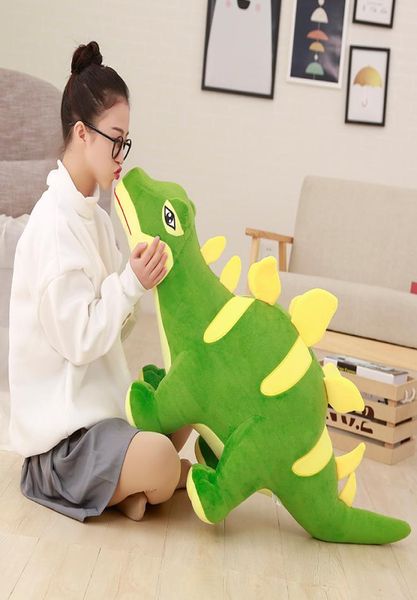 Dorimytrader neuer schöner weicher Anime Stegosaurus Plüsch Spielzeug Big Cartoon Dinosaurierpuppe Kinder Erwachsene Geschenkdekoration 100 cm 115 cm dy501657820368