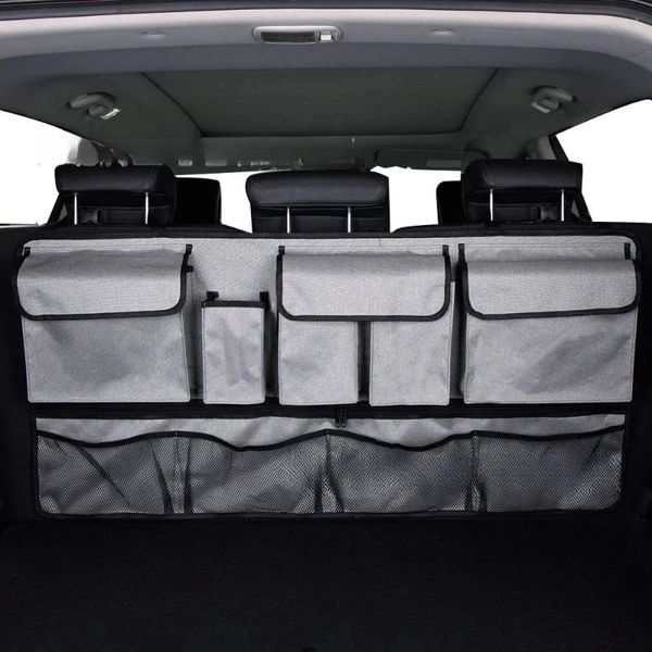 Borse di stoccaggio Auto Sedile posteriore Organizzatore Auto Trunk Net Mesh Cargo per SUV Universal Seatback Spowing Tidying Interior Accessoriess