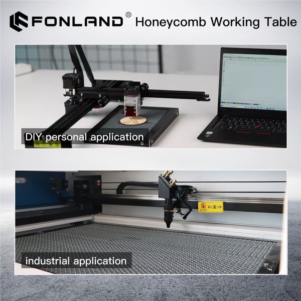 Fonland Honeycomb da lavoro Tabella 300*500 mm Piattaforma di scheda dimensione personalizzabile Parte laser per incisore laser CO2