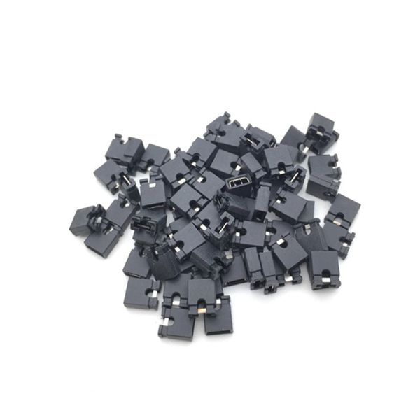 Connettore per cappuccio per jumper a testa per pin da 100 pcs 2,54 mm Capitatore a manico corto per 3 1/2 dischi rigidi, unità CD/DVD, schede madri e/o ex