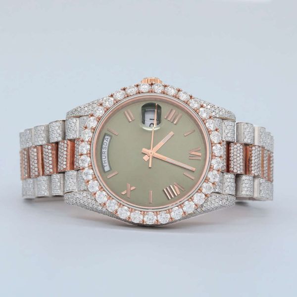 Lussuoso aspetto completamente guardato per uomo donna top artigianato orologi Mosang Diamond unici e costosi per il lussuoso hip hop lussuoso 27297