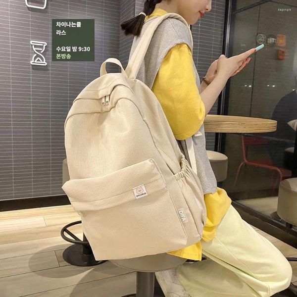 Sacchetti scolastici di grande capacità Waterproof College Backpack Women Trendy Laptop Cute Girl Travel Book Borse Banpacks