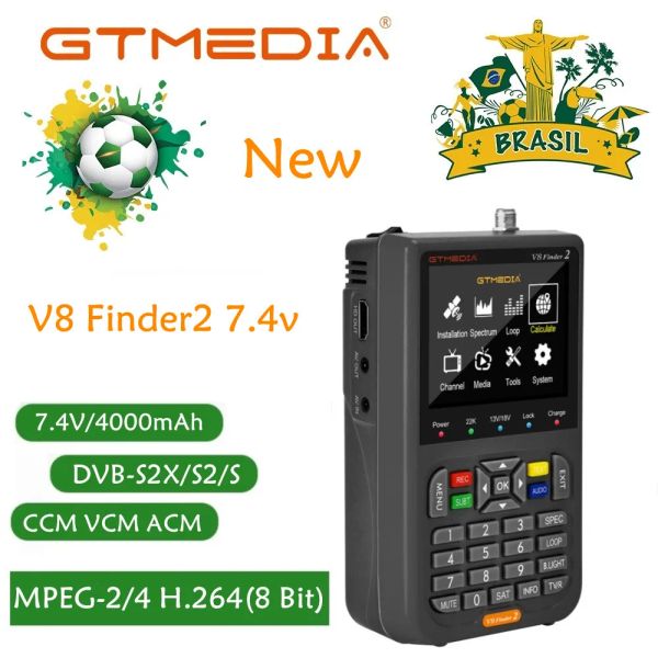 Finder Gtmedia v8 Finder 2SAT Декодер Finder Digital Satellite Signer Meter Meter DVBS/S2/S2X H.264 1080p Рецептор ТВ -сигнал приемник
