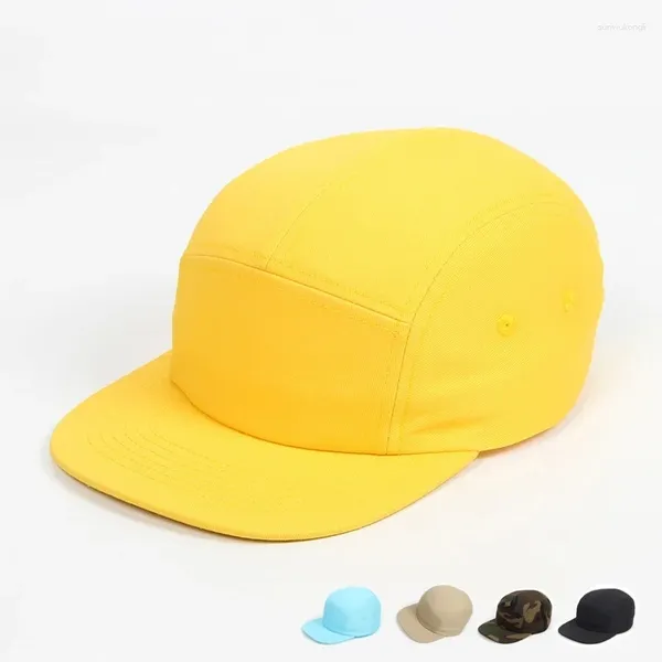 Caps de bola algodão em branco preto 5 painel Kids Baseball Cap Gorra meninos meninas Snapback Bone Hip Hop Chapéus para crianças 51-55cm