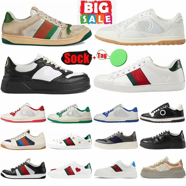 Scarpe da design di lusso per uomini donne mac80 mix ace sneaker screener in rilievo piattaforma grossa piattaforma in pelle casual scarpa da passeggiata di lusso da uomo di lusso