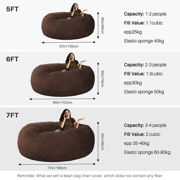 Komfort Lazy Sofas Deckstühle ohne Füllstoff Samtstühle Lounger Bohnenbeutel Pouf Puff Sofa Deckung für Tatami Wohnzimmer