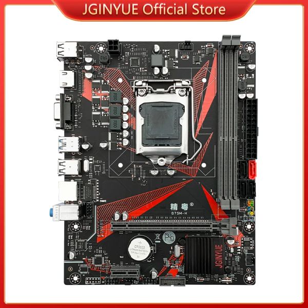 Motherboards Jginyue B75 MATX Motherboard Intel LGA 1155 I3 I5 I7 E3 DDR3 1600 MHz 16GB M.2 NVME SATA USB3.0 VGA HDMI B75MH