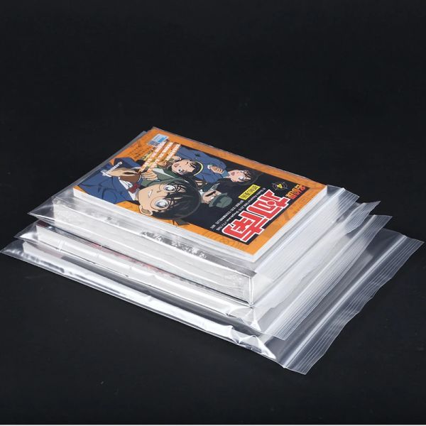 STOBAG 100 PCS Transparent Trottel Poly Bag Books Deckung selbstdichtender Plastikbeutel Roman Verpackung Aufbewahrung Dicke wasserdichte Klar