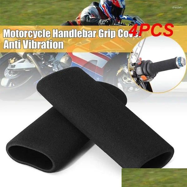 Jackets de caça 4pcs 27mm Motocicleta garra ER Anti-Slip Foam Anti Vibration Comfort Huedbar Scooter Scooter Acessórios Dro Otzkr