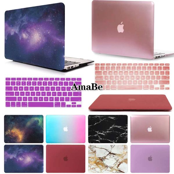 Casos laptop hard laptop protetor Case + tampa do teclado para Apple MacBook Air Pro retina 11 12 13 15 polegadas