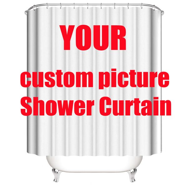 Tende da doccia personalizzate tende impermeabili per foto di poliestere personalizzate con 12 ganci