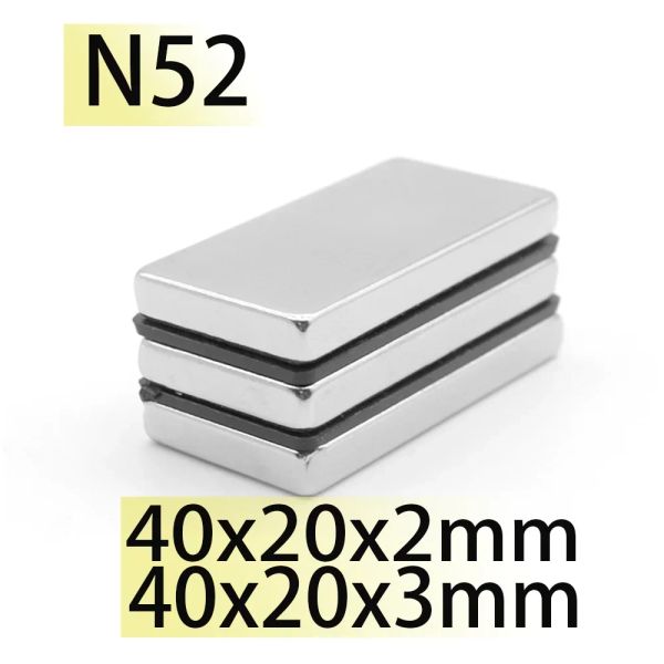 N52 40x20x4 40x20x5 NDFEB Blocco Neodimio 40x20 Magnet Super forte Generatore permanente Magnetica Magnetica a barra magnetica Magneti