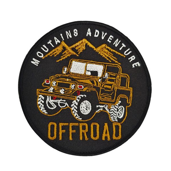 Offroad Extreme Adventue Вышитый патч Исследуйте мировые значки аксессуары кафе Race Hook Loop Applique Emblem