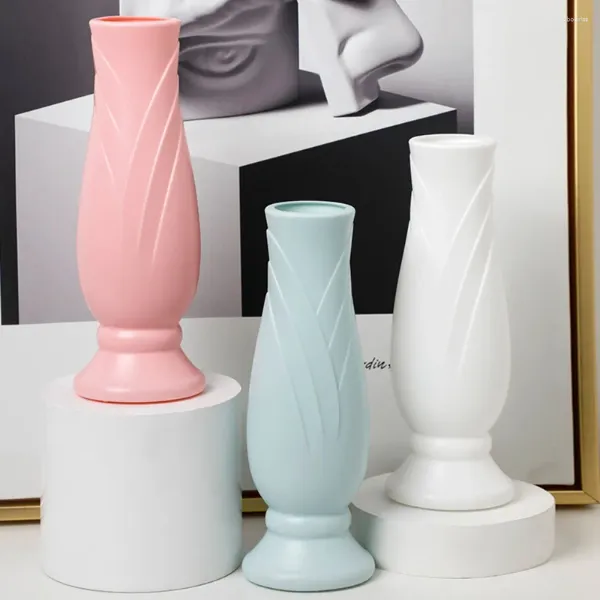 Vazolar Petal Şekil Çiçek Vazo Taklit Seramik Plastik Pot Modern İskandinav Stili Düzenleme Oturma Odası