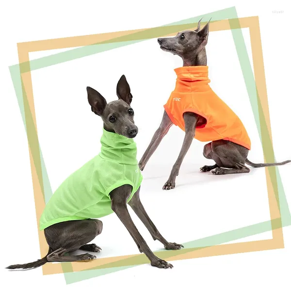 Roupas de vestuário para cães Proteção do sol cinza confortável mosquito respirável e colete de corrida de rua resistente a insetos