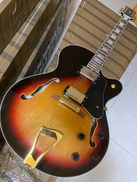 Cabos enviam 3 dias Novo chegada G Custom L5 Jazz Guitar Ces Archtop Semi Hollow Electric Guitar em estoque