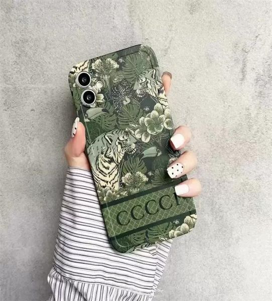 Tiger Forest Luxury Designer Case Mobile Phore для iPhone 13 Pro Max 12pro 11promax 11 XSMAX Classic Letter Top Brand Shock Orfact 3059782