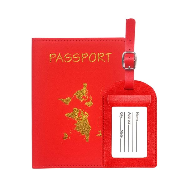 Porta del passaporto Copertura Bagwag Tag Wormet Wormet Case in pelle Case di viaggio Organizzatore regalo per matrimoni sposo da sposa