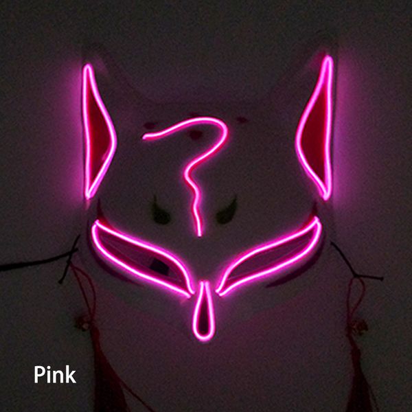 Light Up Mask Led Luminous Bachelorette Hen Night Fox Masty Bar Face Bar Growing Masquerade Party Máscara Festival Festival