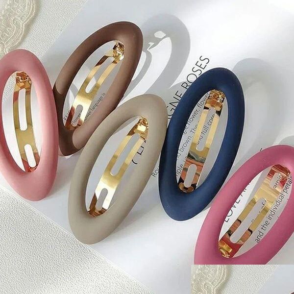 Haarwerkzeuge 1pc Matt Snap Clips für Frauen Haarnadel koreanische Haarschlüsse Barrette Pferdeschwanzhalter Mädchen Accessoires Haargröße Drop Lieferung OTADF